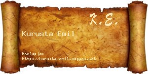 Kurusta Emil névjegykártya